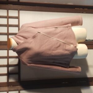 BB Dakota Mauve Asymmetrical Zipper Closure Jacket Sz L